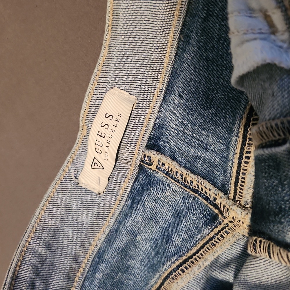 Guess Zip Split Jean Skirt - Picture 6 of 11